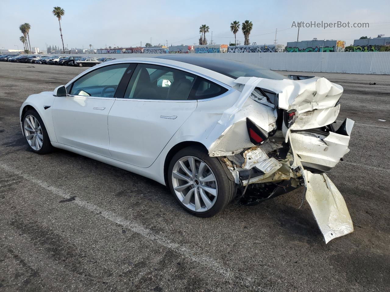 2019 Tesla Model 3 White vin: 5YJ3E1EA5KF508068