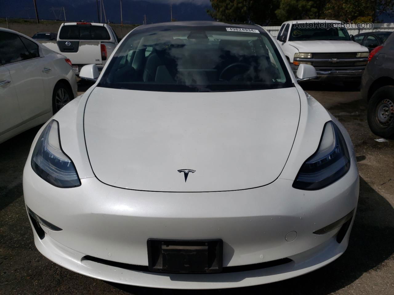 2020 Tesla Model 3  White vin: 5YJ3E1EA5LF504894