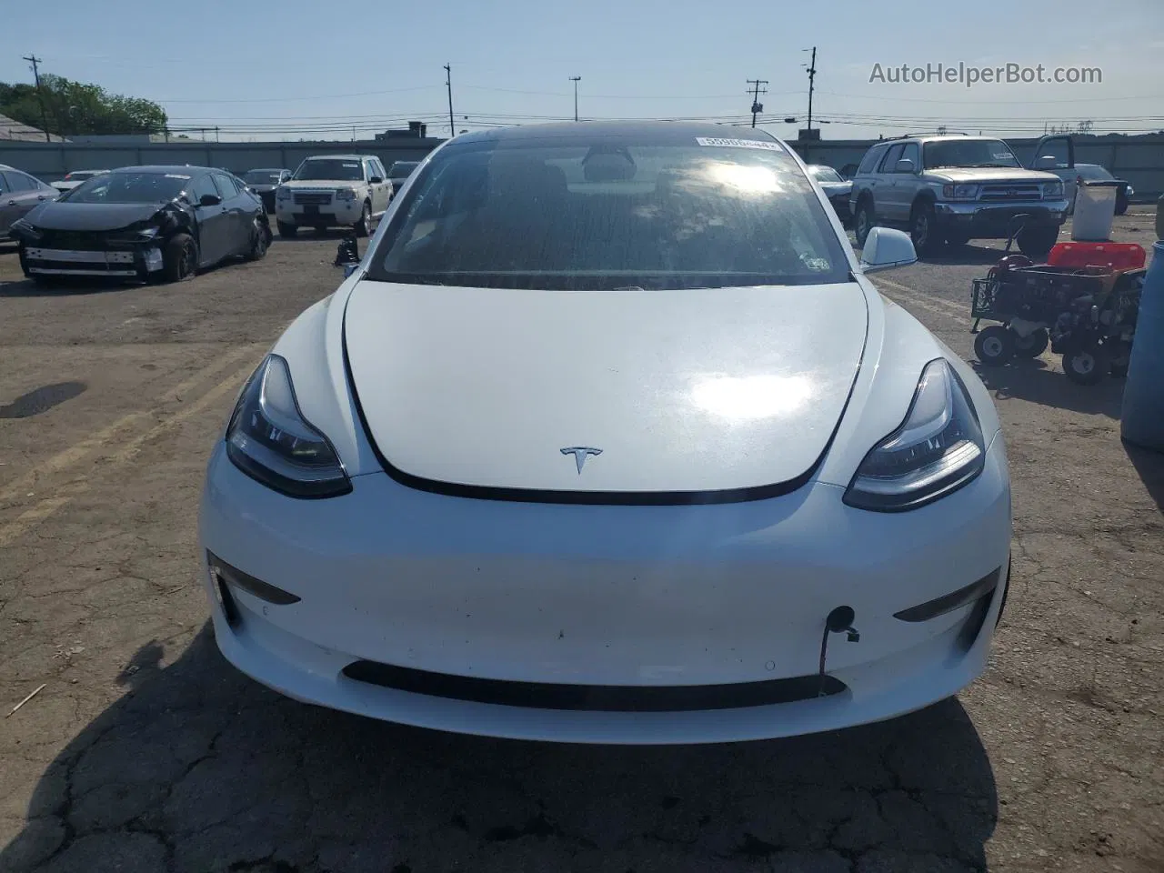 2020 Tesla Model 3  White vin: 5YJ3E1EA5LF590465