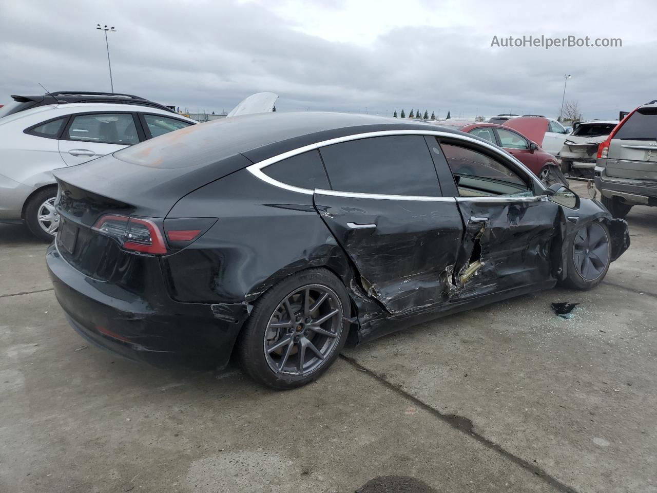 2020 Tesla Model 3  Black vin: 5YJ3E1EA5LF606308