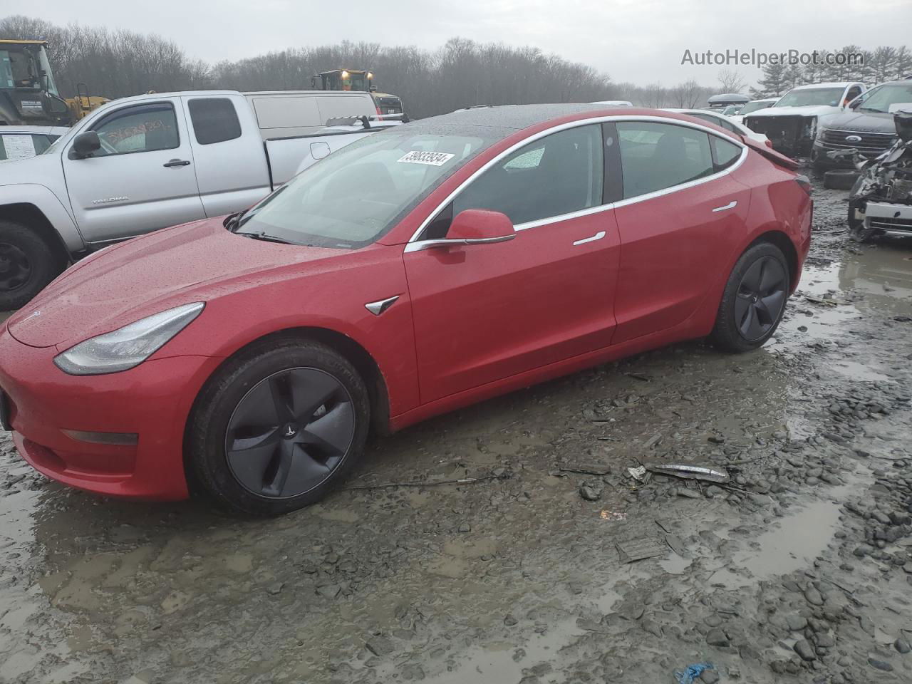 2020 Tesla Model 3  Красный vin: 5YJ3E1EA5LF606583