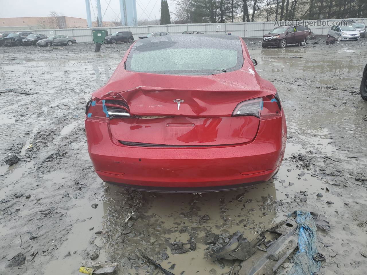 2020 Tesla Model 3  Red vin: 5YJ3E1EA5LF606583