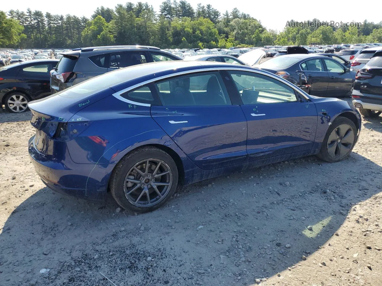 2020 Tesla Model 3  Blue vin: 5YJ3E1EA5LF631080