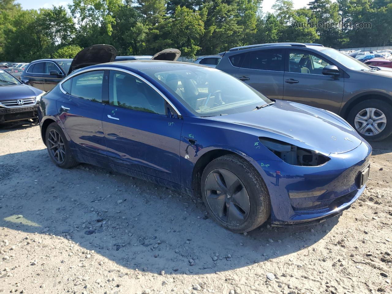 2020 Tesla Model 3  Blue vin: 5YJ3E1EA5LF631080