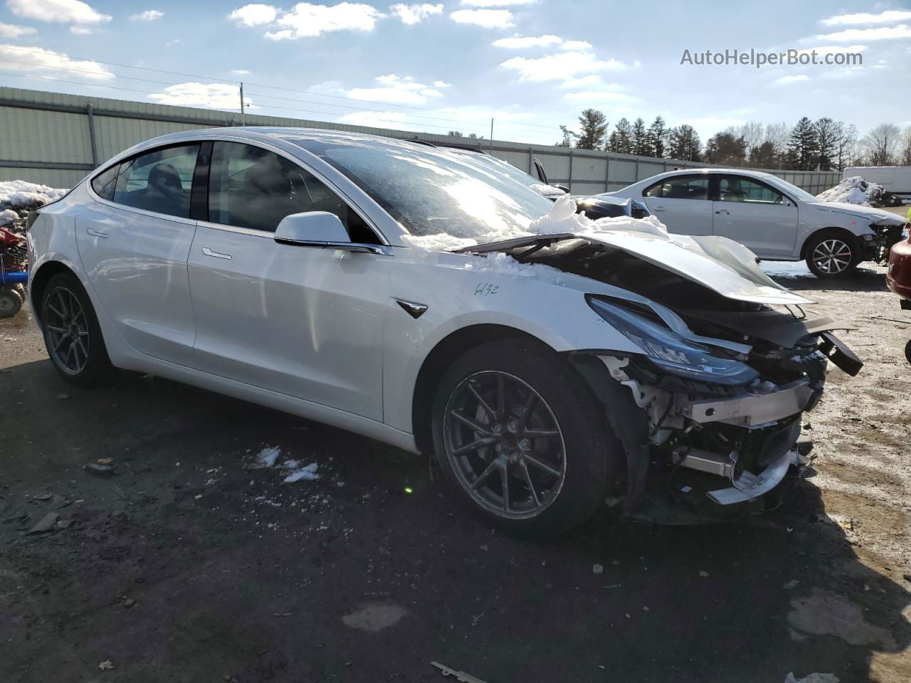 2020 Tesla Model 3  White vin: 5YJ3E1EA5LF659641