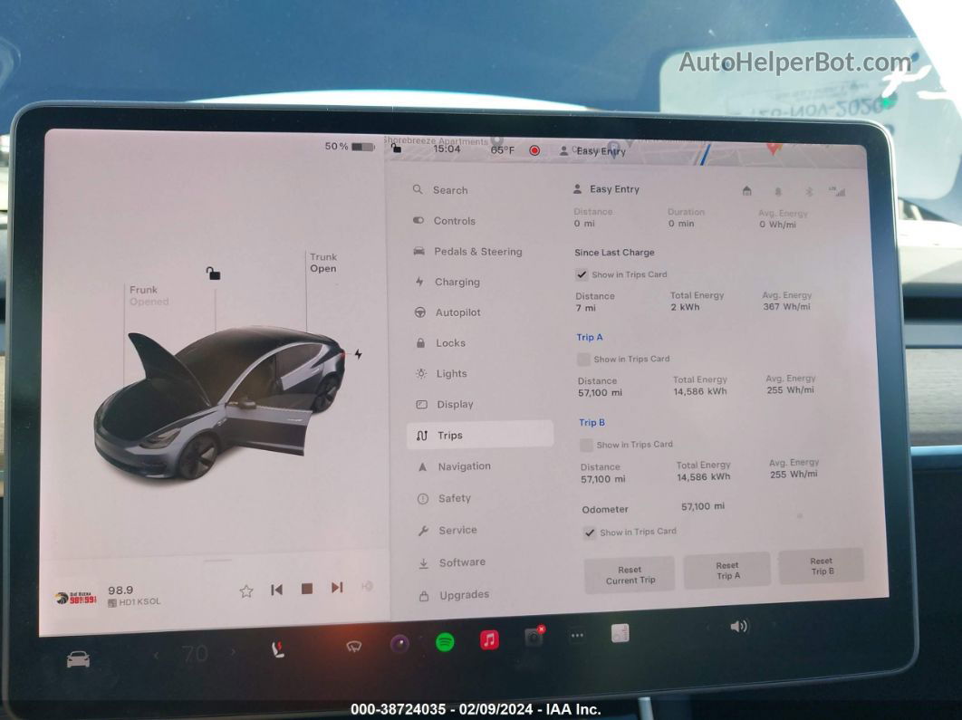 2020 Tesla Model 3 Standard Range Plus Rear-wheel Drive/standard Range Rear-wheel Drive Gray vin: 5YJ3E1EA5LF796739