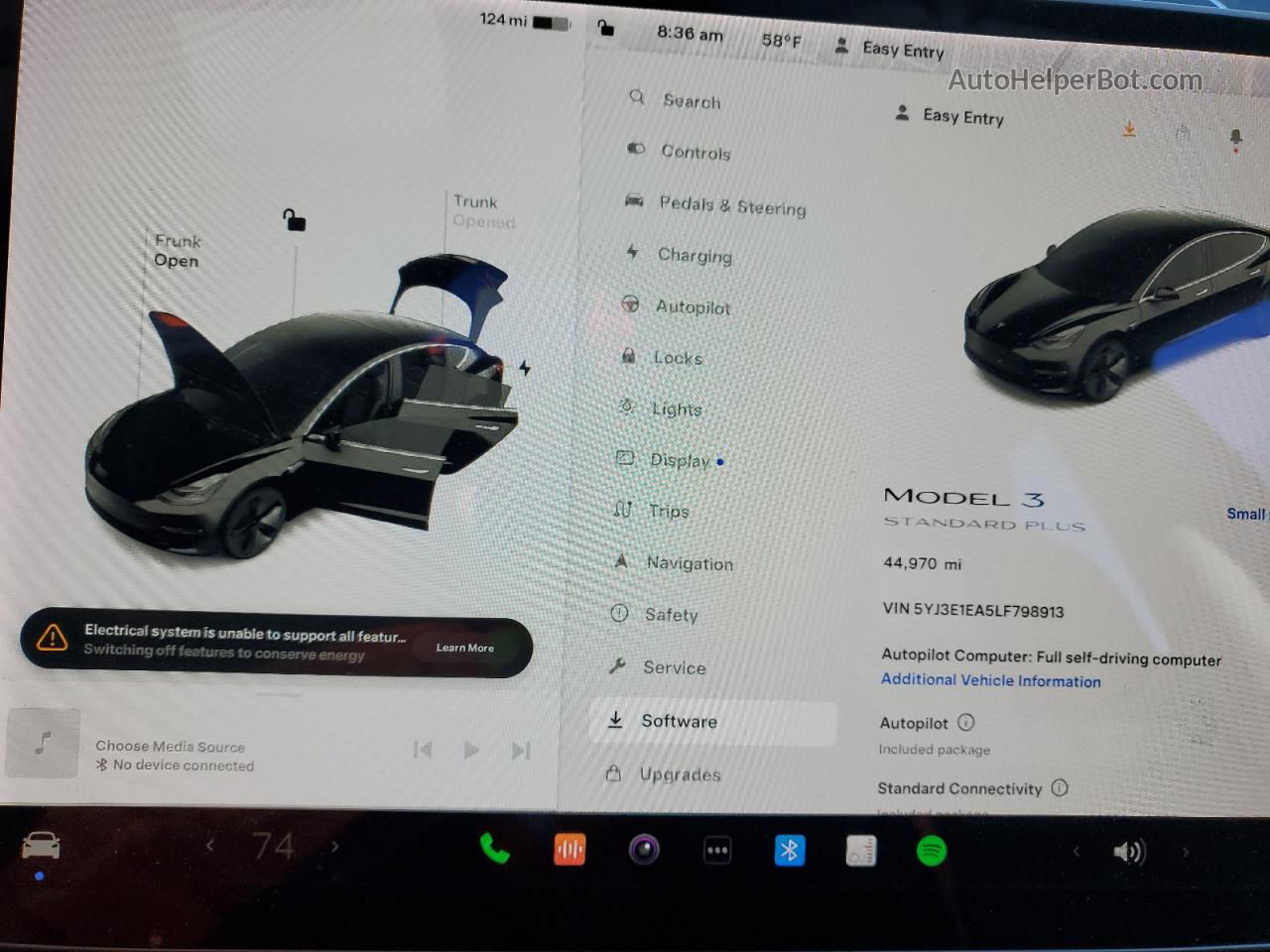 2020 Tesla Model 3  Black vin: 5YJ3E1EA5LF798913