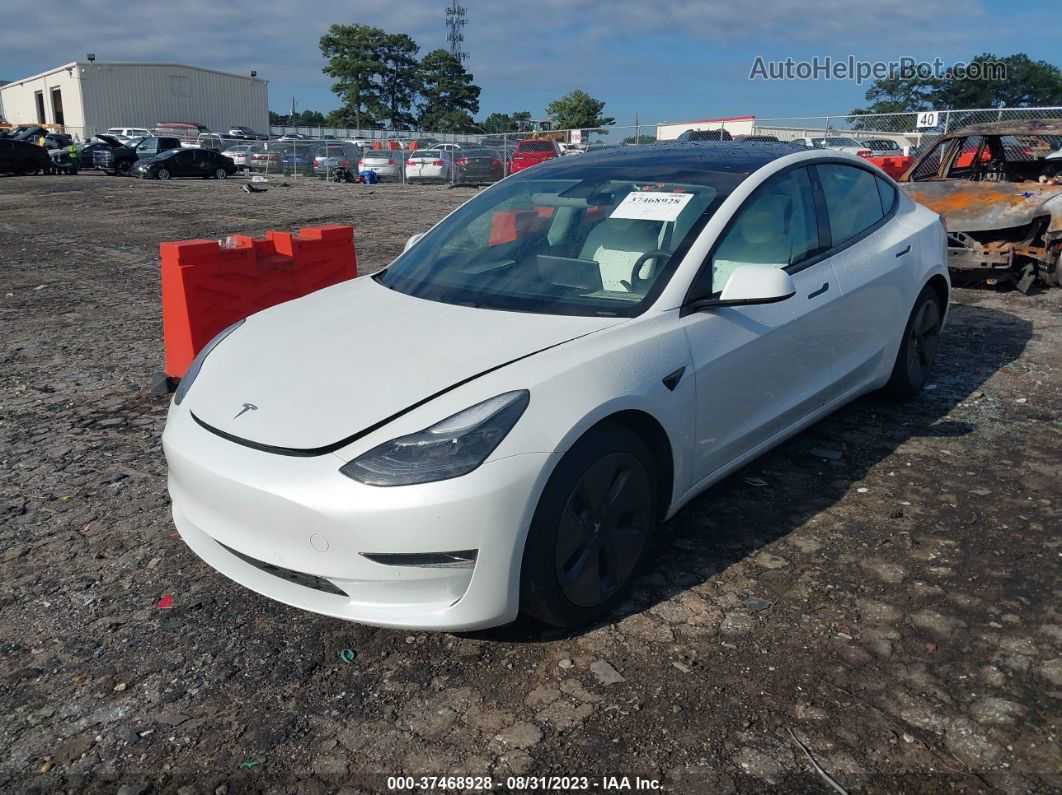 2021 Tesla Model 3 Standard Range Plus White vin: 5YJ3E1EA5MF018572