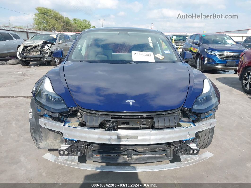 2021 Tesla Model 3 Standard Range Plus Rear-wheel Drive Синий vin: 5YJ3E1EA5MF023478