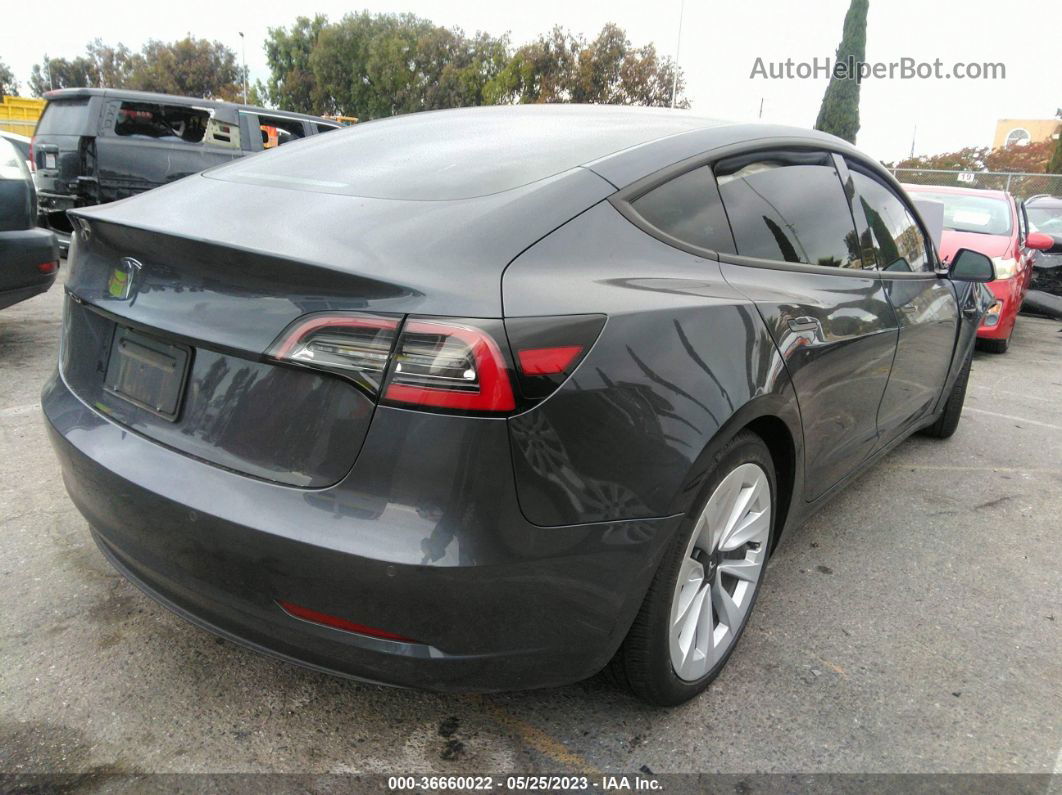 2021 Tesla Model 3 Standard Range Plus Gray vin: 5YJ3E1EA5MF061504