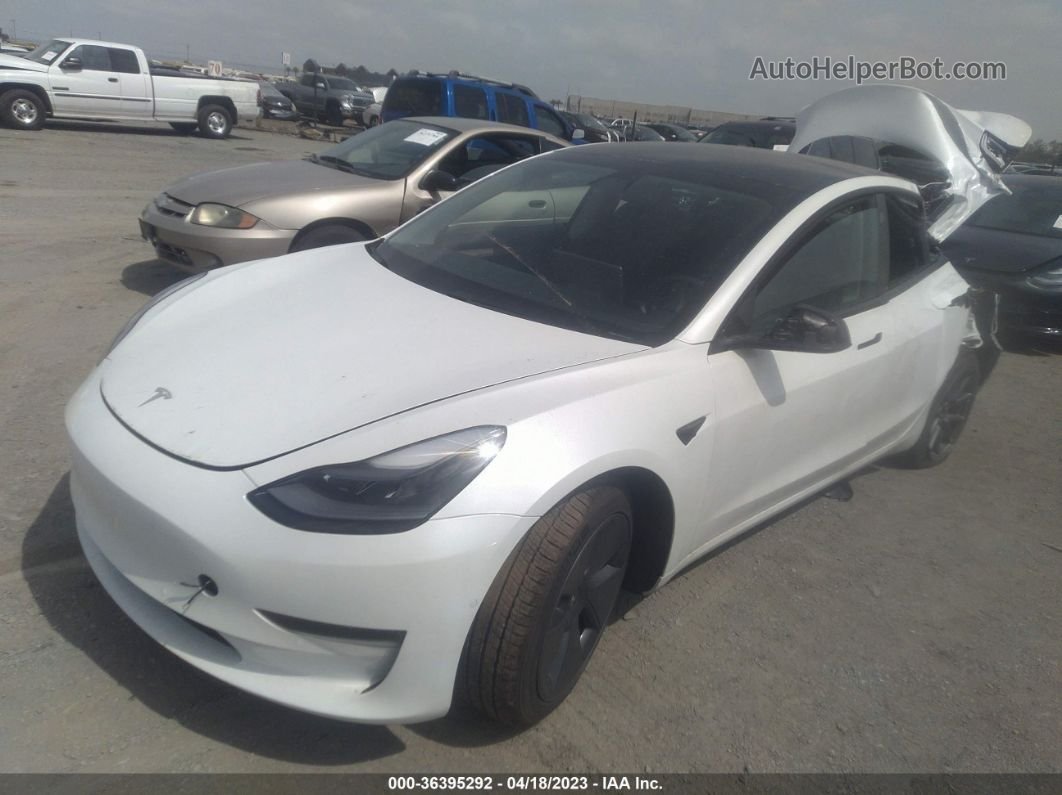 2021 Tesla Model 3 Standard Range Plus White vin: 5YJ3E1EA5MF081543