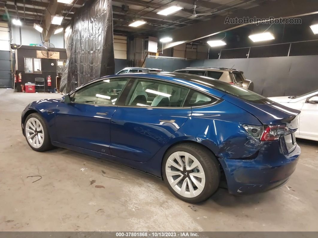 2021 Tesla Model 3 Standard Range Plus Синий vin: 5YJ3E1EA5MF088184