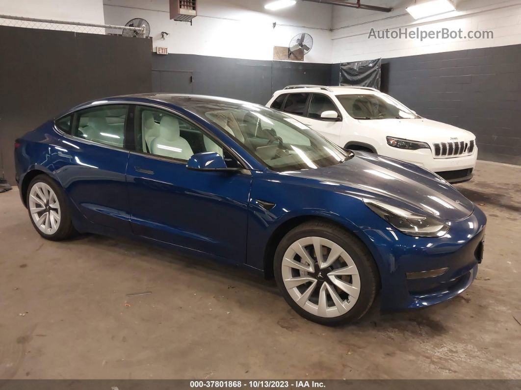 2021 Tesla Model 3 Standard Range Plus Blue vin: 5YJ3E1EA5MF088184