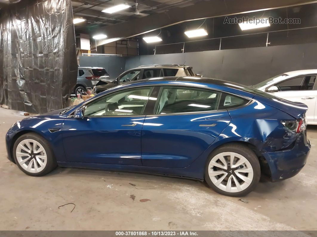 2021 Tesla Model 3 Standard Range Plus Синий vin: 5YJ3E1EA5MF088184