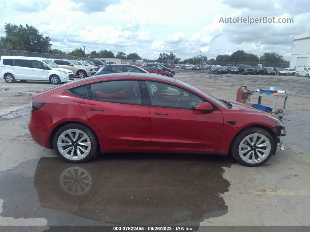 2021 Tesla Model 3 Standard Range Plus Красный vin: 5YJ3E1EA5MF095927