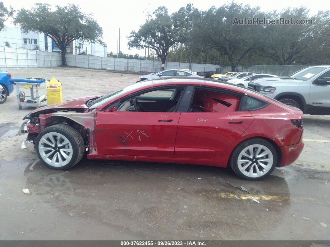 2021 Tesla Model 3 Standard Range Plus Red vin: 5YJ3E1EA5MF095927