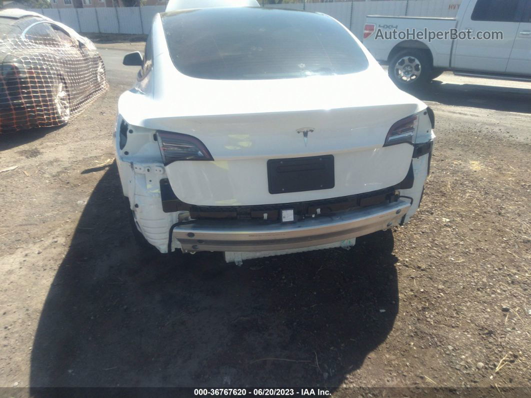 2021 Tesla Model 3 Standard Range Plus Rear-wheel Drive White vin: 5YJ3E1EA5MF922812