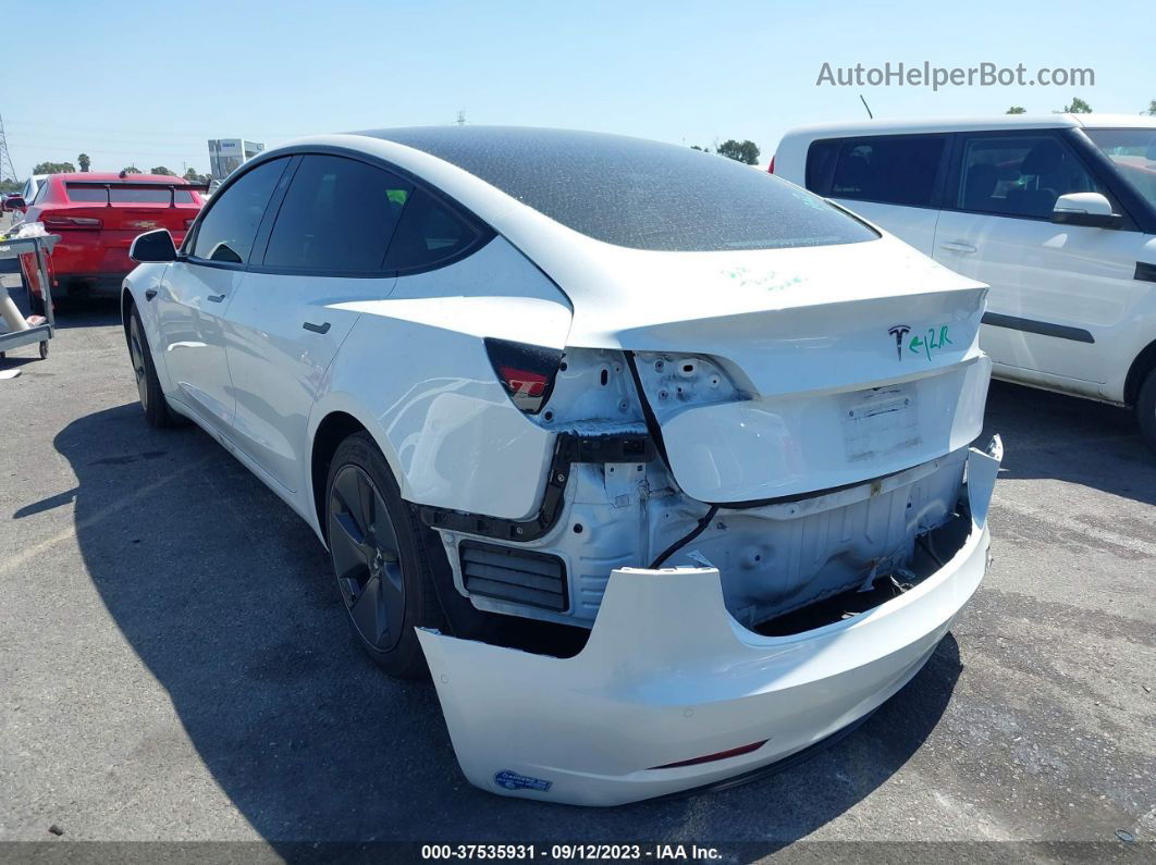 2021 Tesla Model 3 Standard Range Plus Rear-wheel Drive White vin: 5YJ3E1EA5MF940369