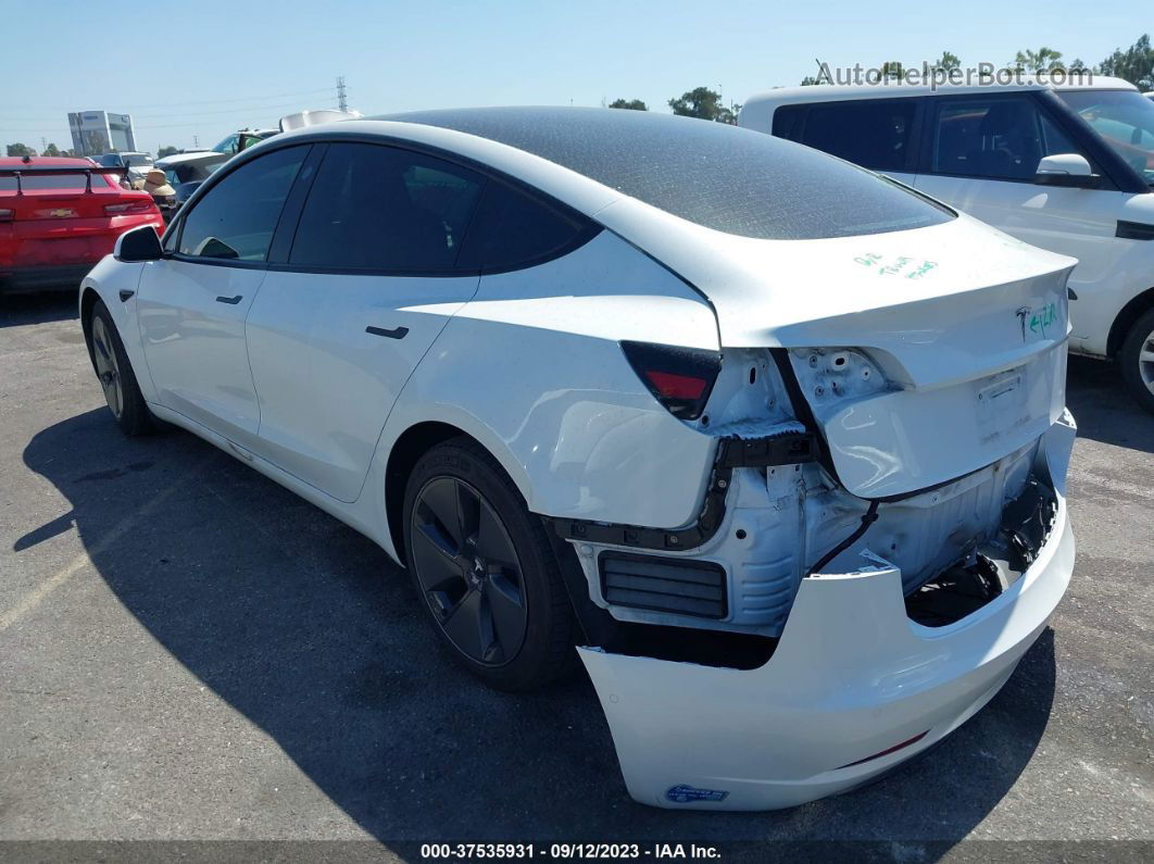 2021 Tesla Model 3 Standard Range Plus Rear-wheel Drive White vin: 5YJ3E1EA5MF940369