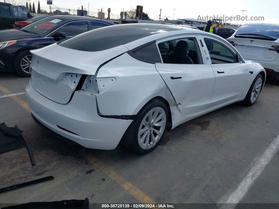 2021 Tesla Model 3 Standard Range Plus Rear-wheel Drive White vin: 5YJ3E1EA5MF977888