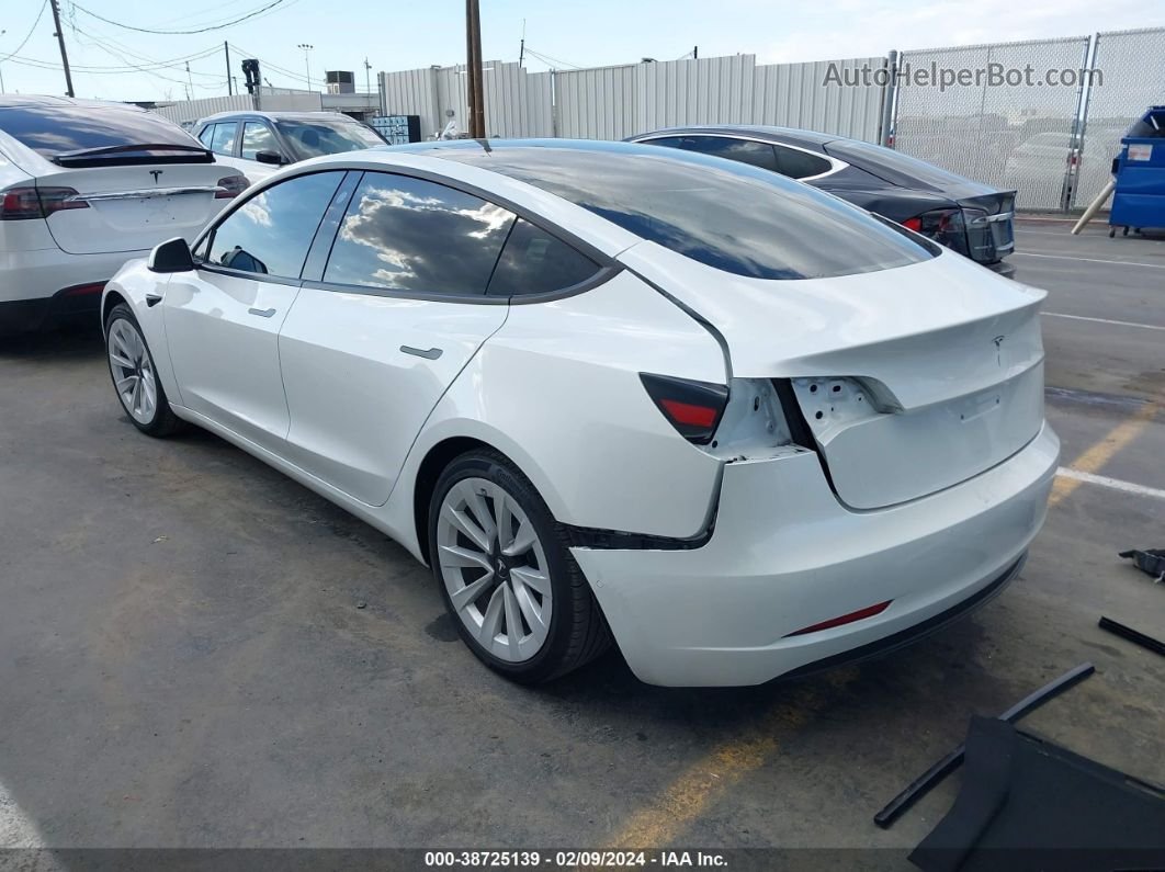 2021 Tesla Model 3 Standard Range Plus Rear-wheel Drive White vin: 5YJ3E1EA5MF977888