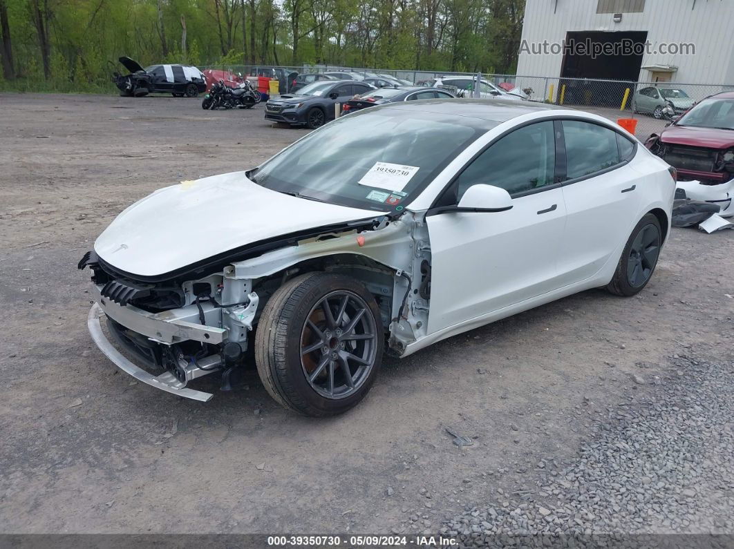 2021 Tesla Model 3 Standard Range Plus Rear-wheel Drive White vin: 5YJ3E1EA5MF987160