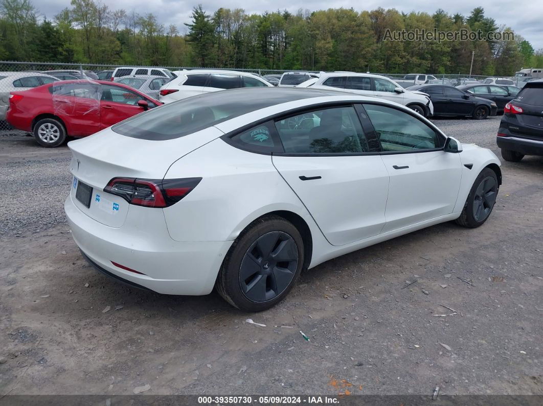 2021 Tesla Model 3 Standard Range Plus Rear-wheel Drive White vin: 5YJ3E1EA5MF987160