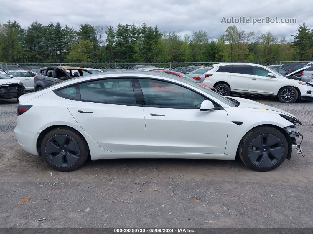 2021 Tesla Model 3 Standard Range Plus Rear-wheel Drive White vin: 5YJ3E1EA5MF987160