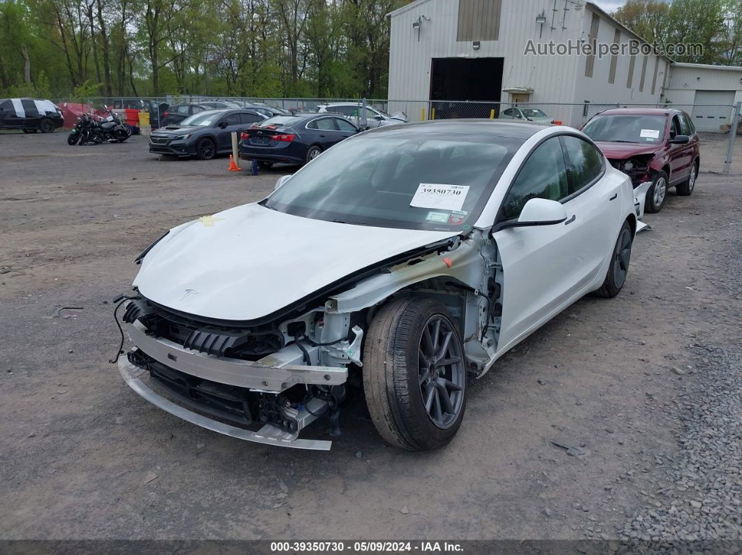 2021 Tesla Model 3 Standard Range Plus Rear-wheel Drive White vin: 5YJ3E1EA5MF987160