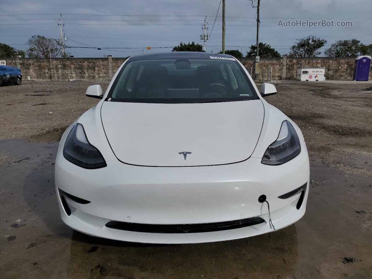 2022 Tesla Model 3  White vin: 5YJ3E1EA5NF186679