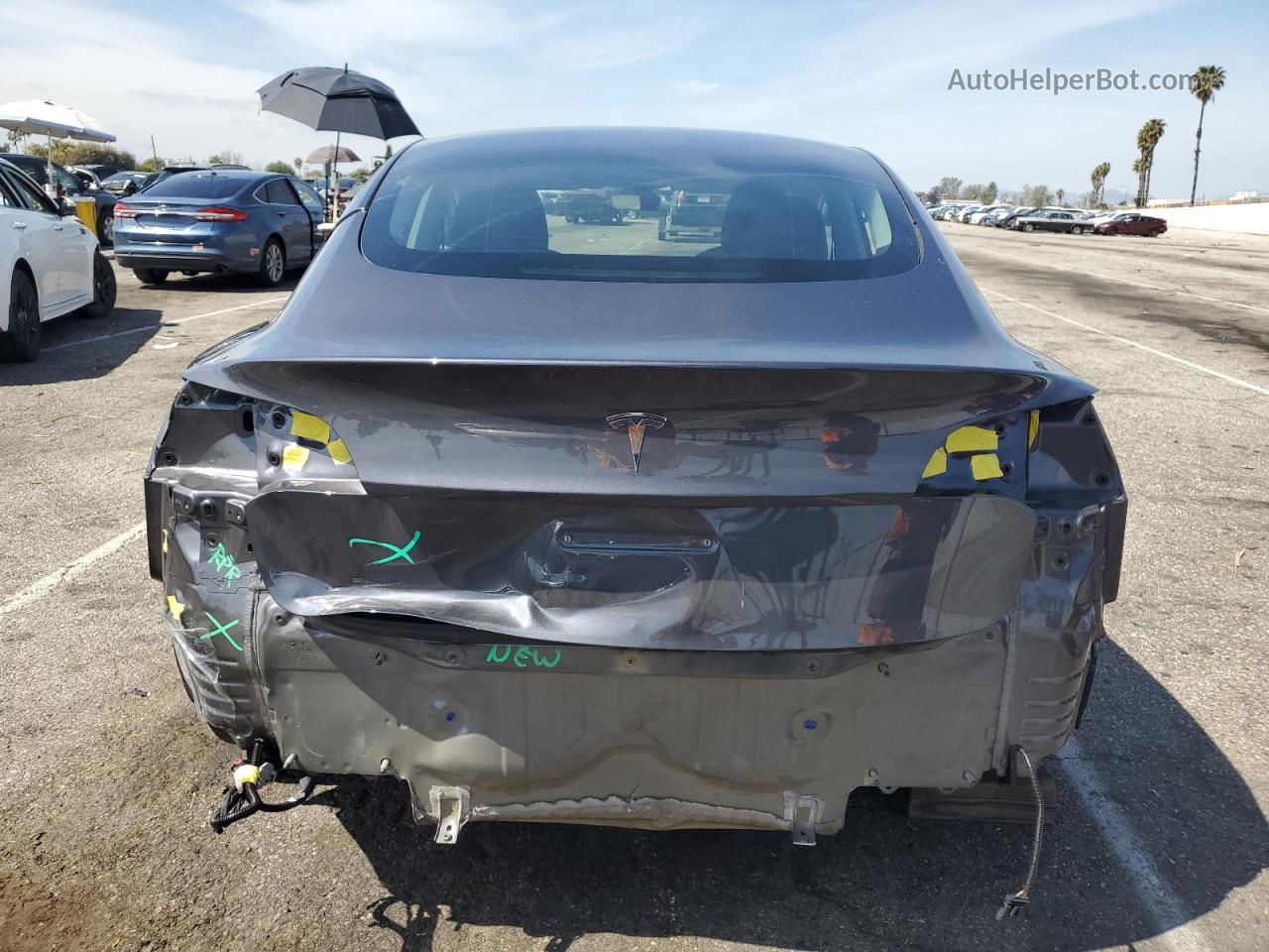 2022 Tesla Model 3  Gray vin: 5YJ3E1EA5NF203786