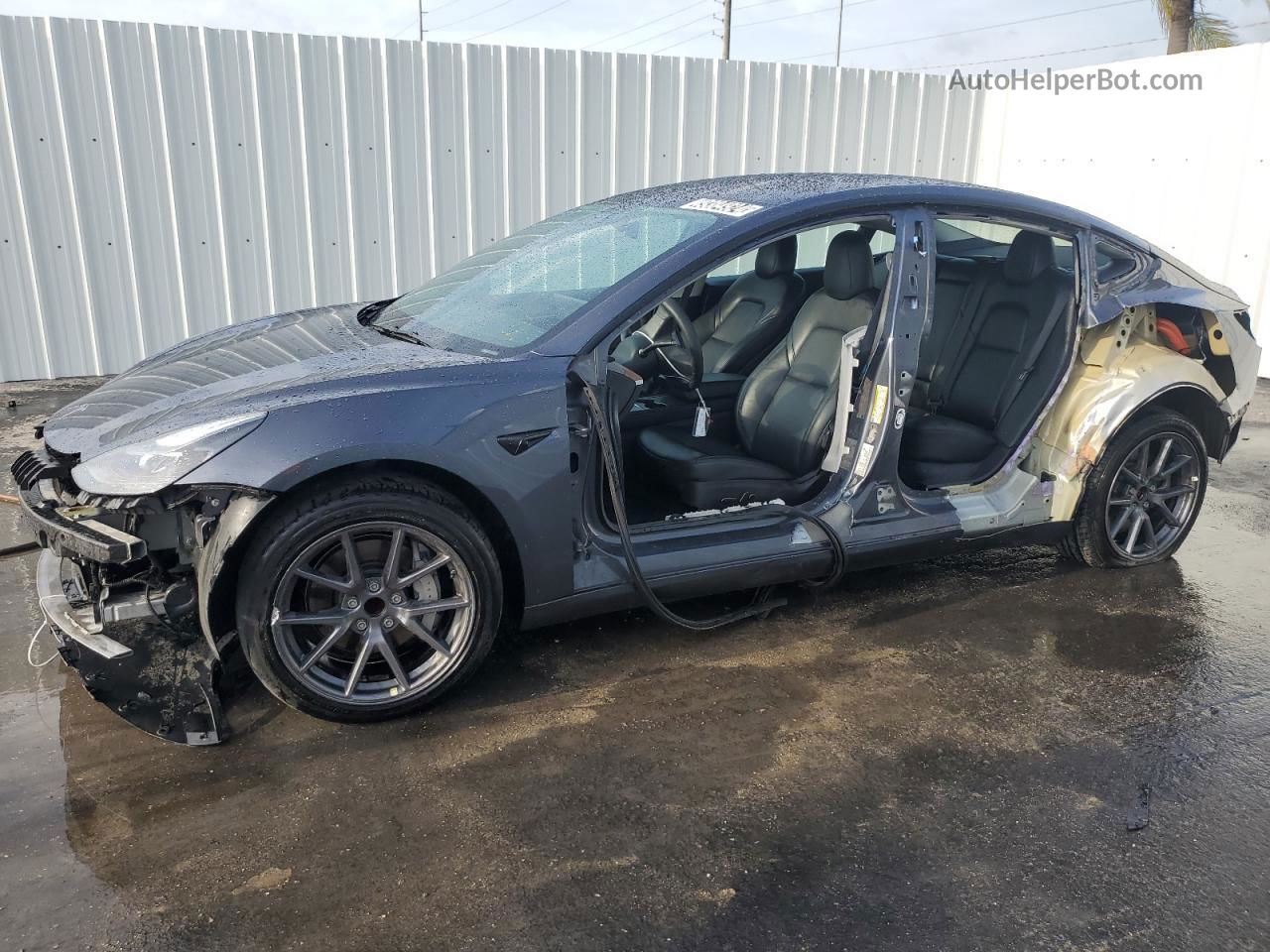 2022 Tesla Model 3  Серый vin: 5YJ3E1EA5NF287060