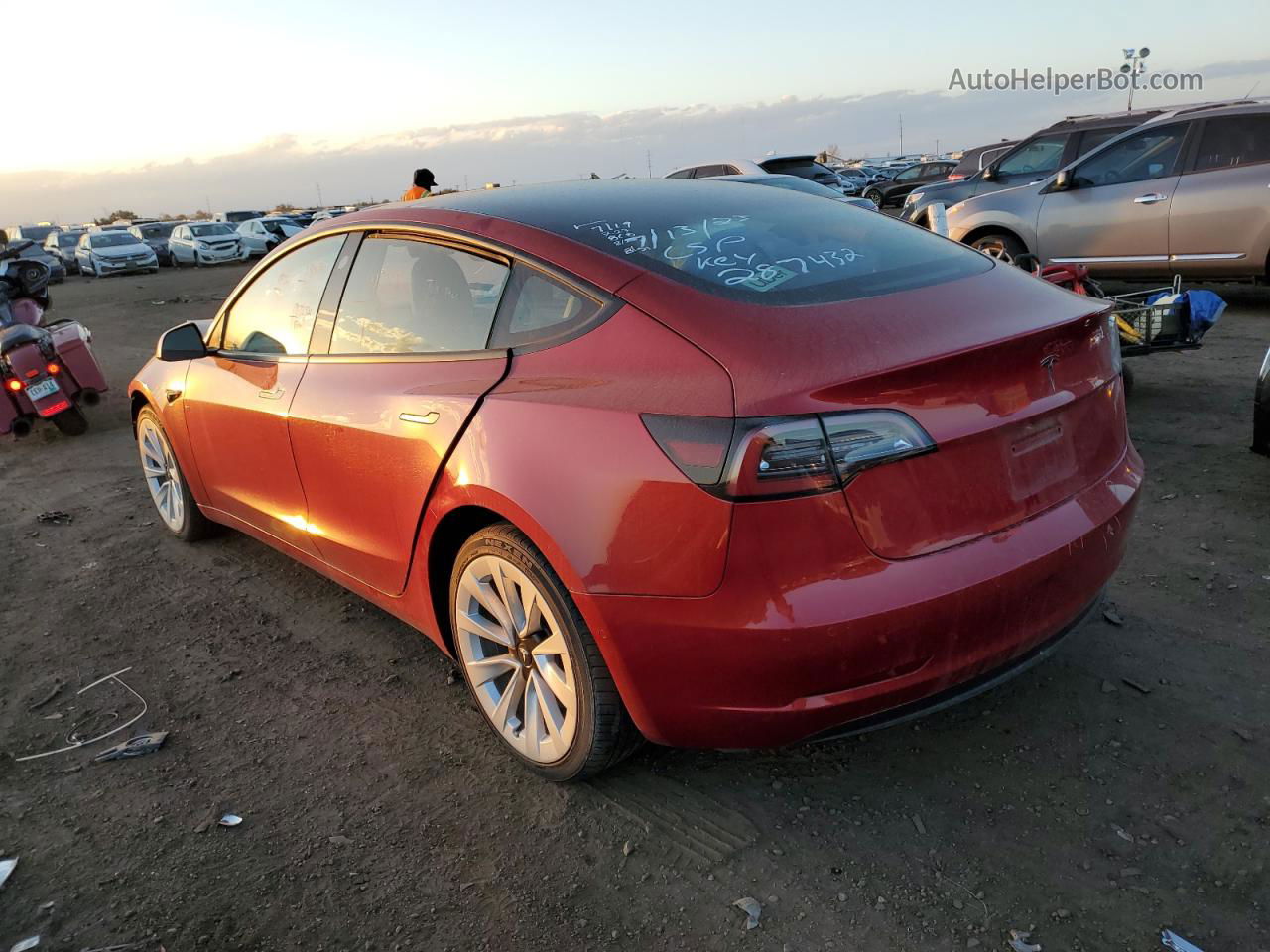 2022 Tesla Model 3  Red vin: 5YJ3E1EA5NF287432