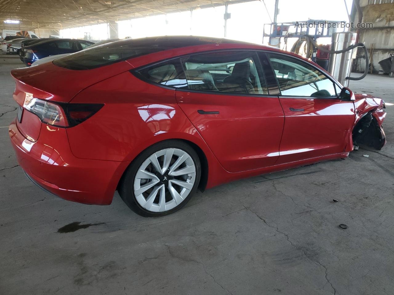 2022 Tesla Model 3  Red vin: 5YJ3E1EA5NF289164