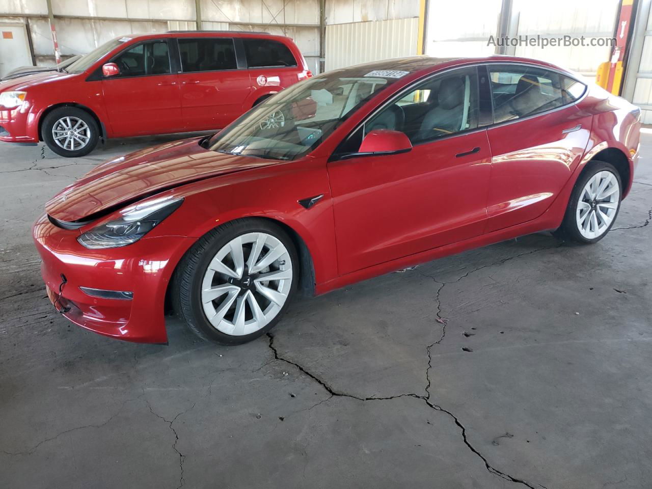 2022 Tesla Model 3  Red vin: 5YJ3E1EA5NF289164