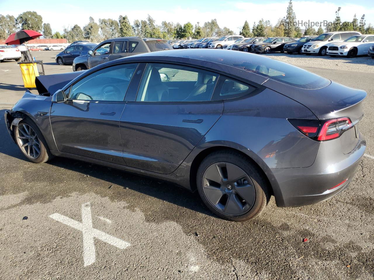 2022 Tesla Model 3  Gray vin: 5YJ3E1EA5NF349377