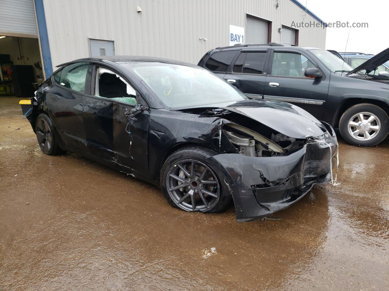 2022 Tesla Model 3  Black vin: 5YJ3E1EA5NF372366