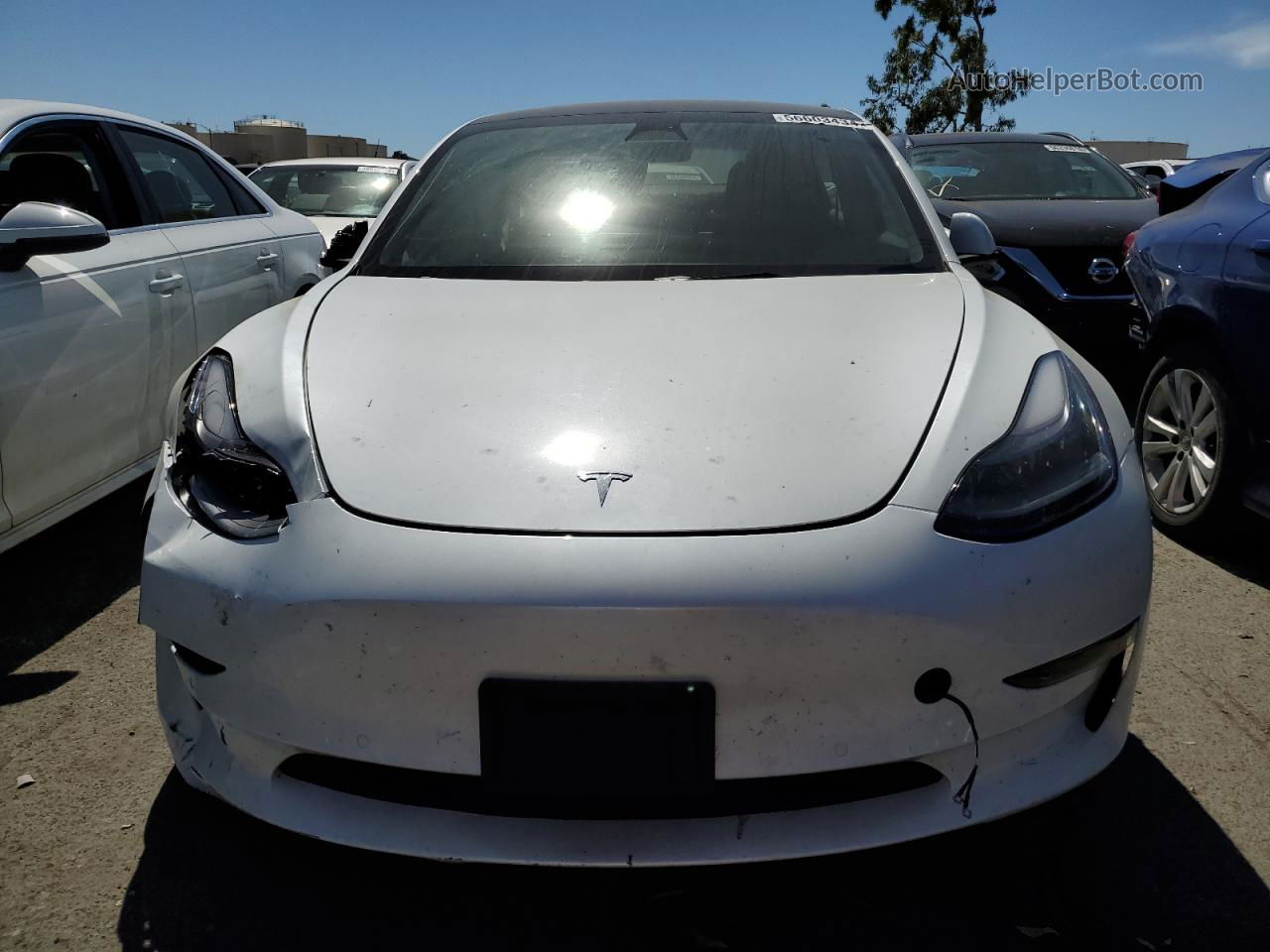 2022 Tesla Model 3  White vin: 5YJ3E1EA5NF374845