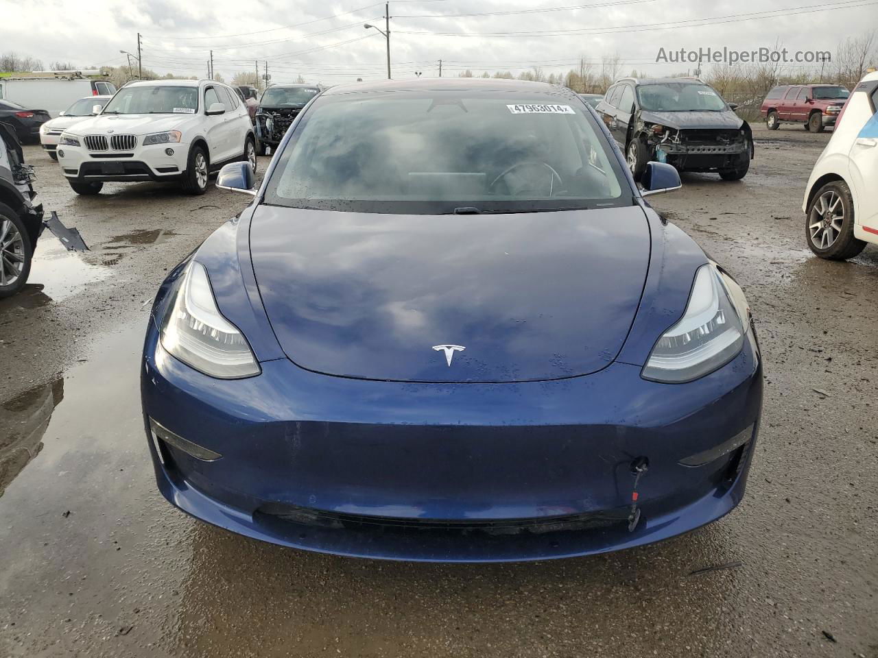 2018 Tesla Model 3  Синий vin: 5YJ3E1EA6JF005552