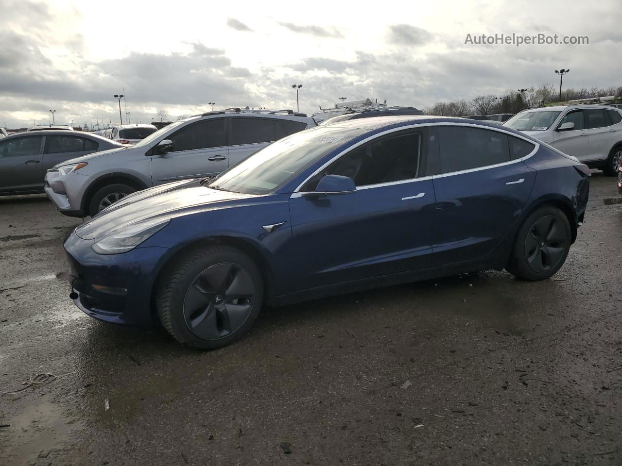 2018 Tesla Model 3  Синий vin: 5YJ3E1EA6JF005552