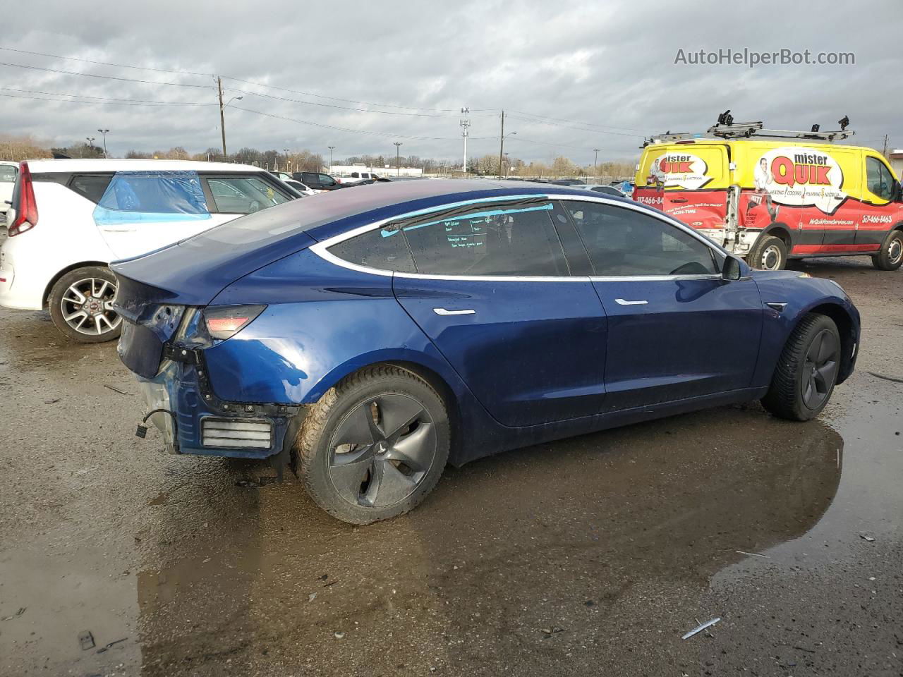 2018 Tesla Model 3  Синий vin: 5YJ3E1EA6JF005552