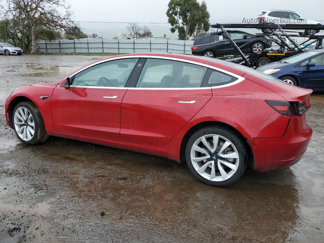 2018 Tesla Model 3  Red vin: 5YJ3E1EA6JF012209