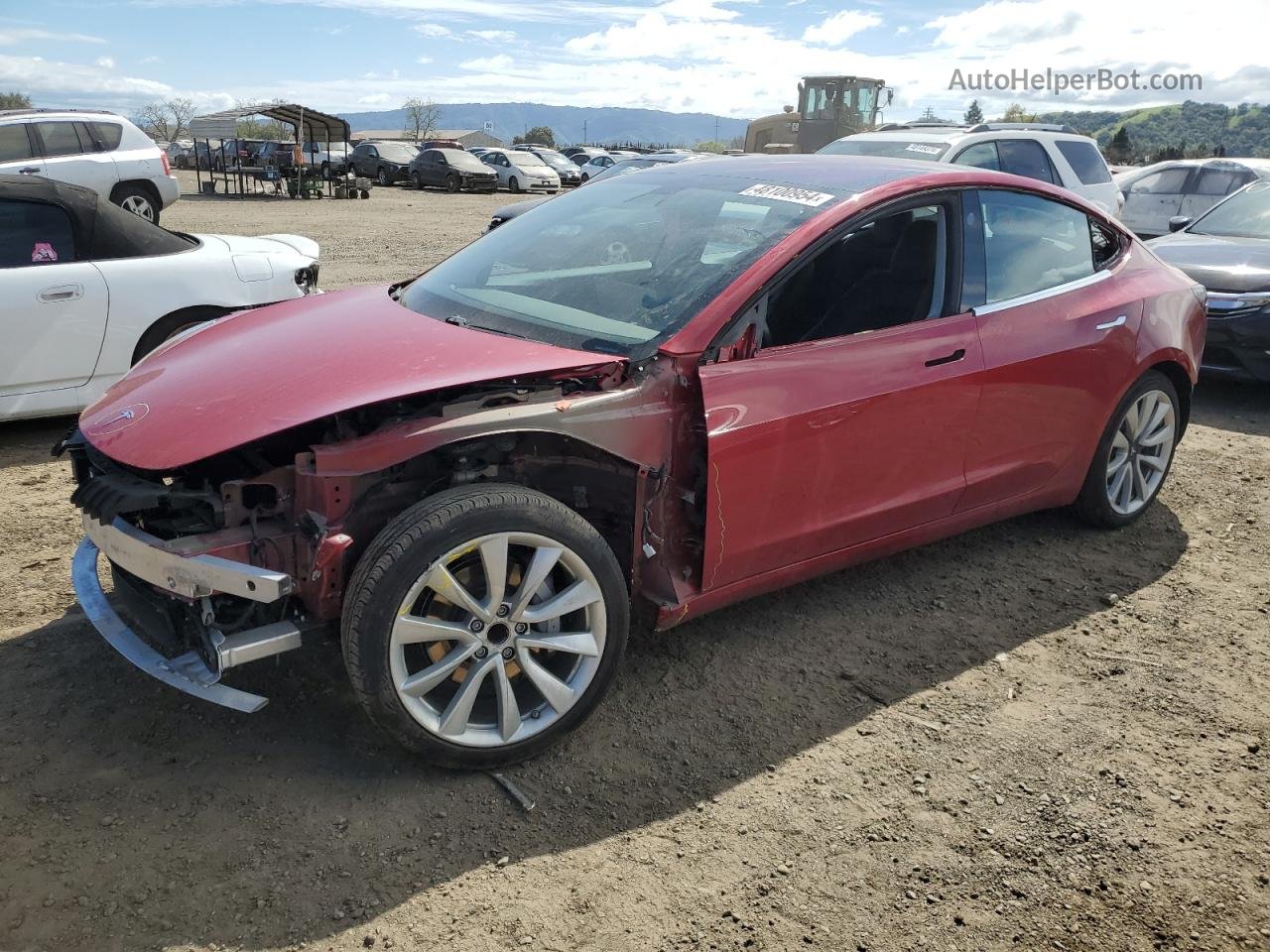 2018 Tesla Model 3  Red vin: 5YJ3E1EA6JF012212