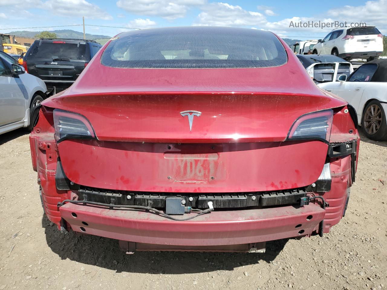 2018 Tesla Model 3  Red vin: 5YJ3E1EA6JF012212