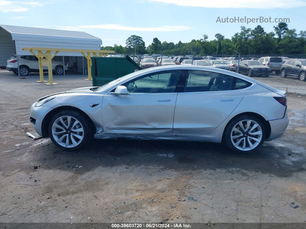 2018 Tesla Model 3 Long Range/mid Range Silver vin: 5YJ3E1EA6JF013506