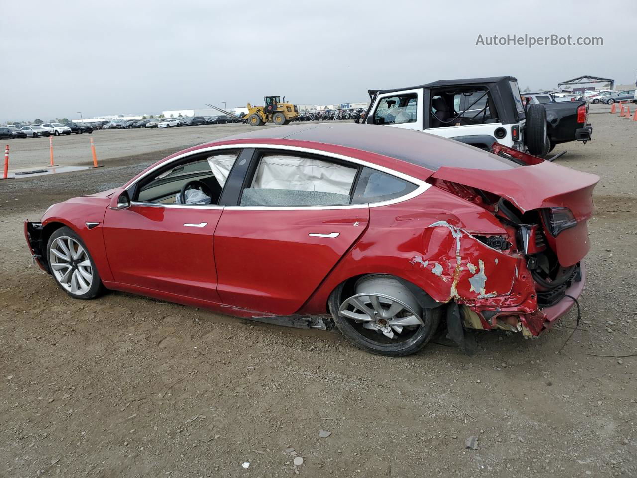 2018 Tesla Model 3  Red vin: 5YJ3E1EA6JF018107