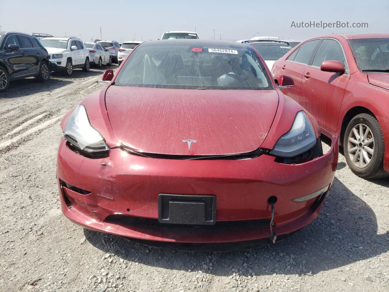 2018 Tesla Model 3  Red vin: 5YJ3E1EA6JF018107