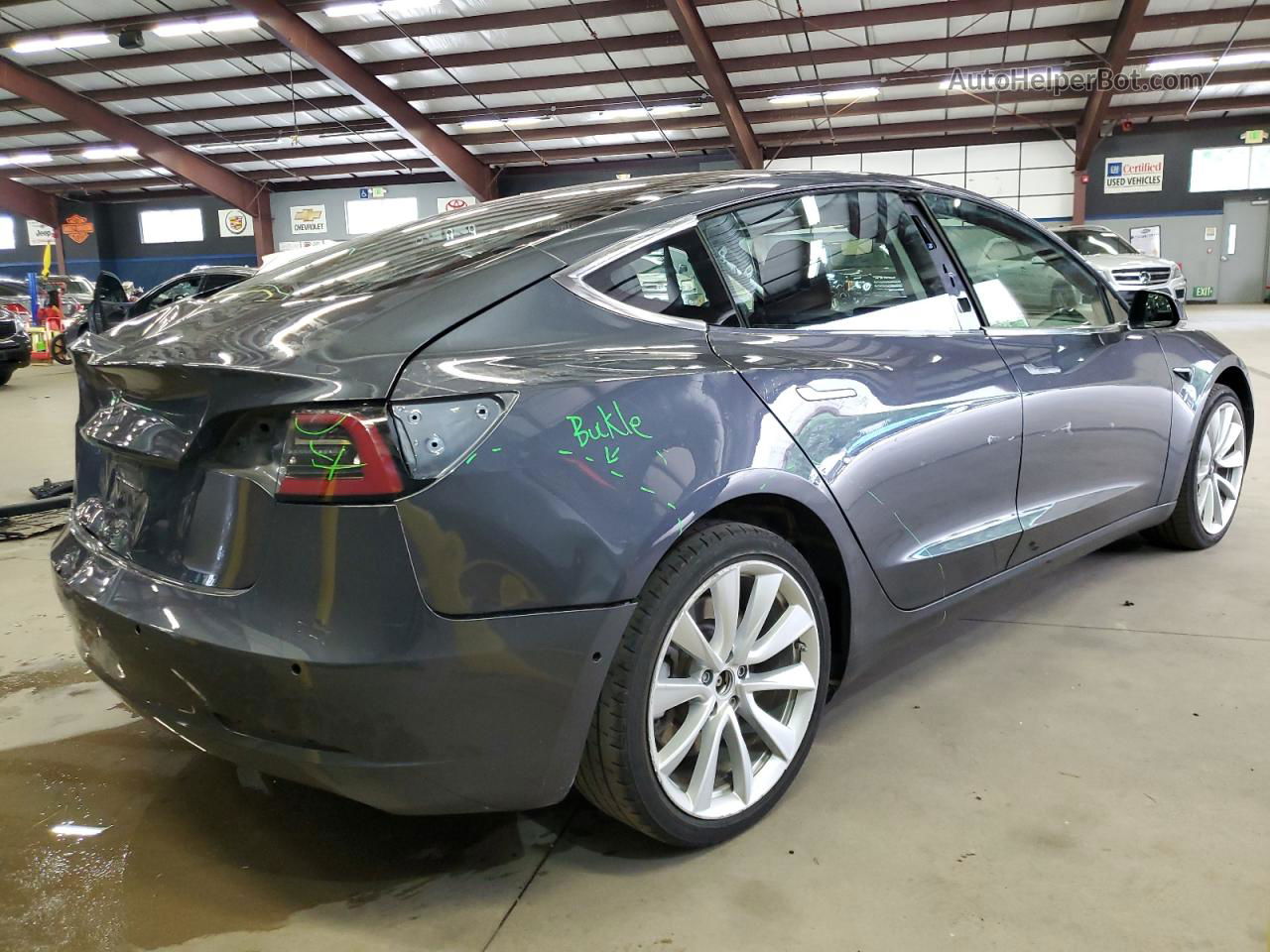 2018 Tesla Model 3  Gray vin: 5YJ3E1EA6JF024201