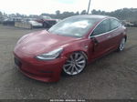 2018 Tesla Model 3 Range Battery Red vin: 5YJ3E1EA6JF027552