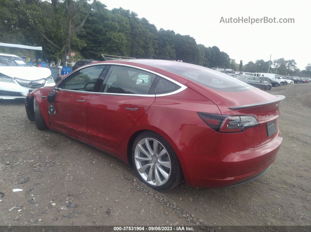 2018 Tesla Model 3 Range Battery Красный vin: 5YJ3E1EA6JF027552